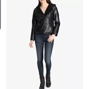 Levi's vegan leather moto jacket size XS